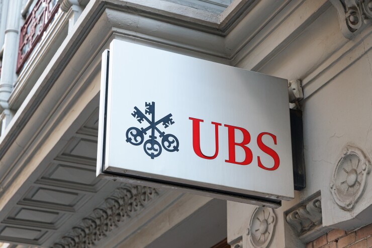 UBS exterior sign with logo