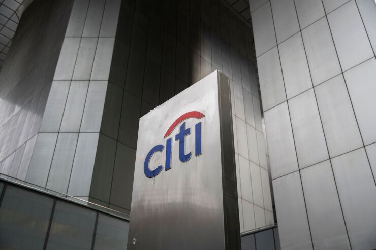 Citigroup building and logo