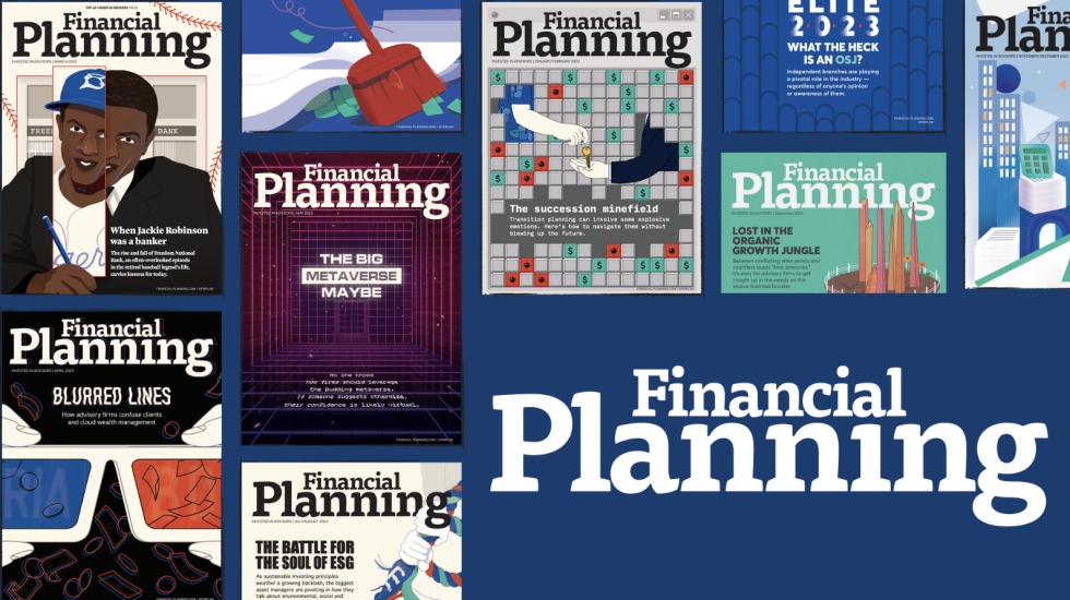 2023 Financial Planning magazine cover collage